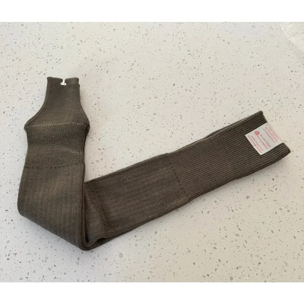 Italian Army Wool Leggings Gaiters Puttees Olive Green Virgin Wool NOS Size I